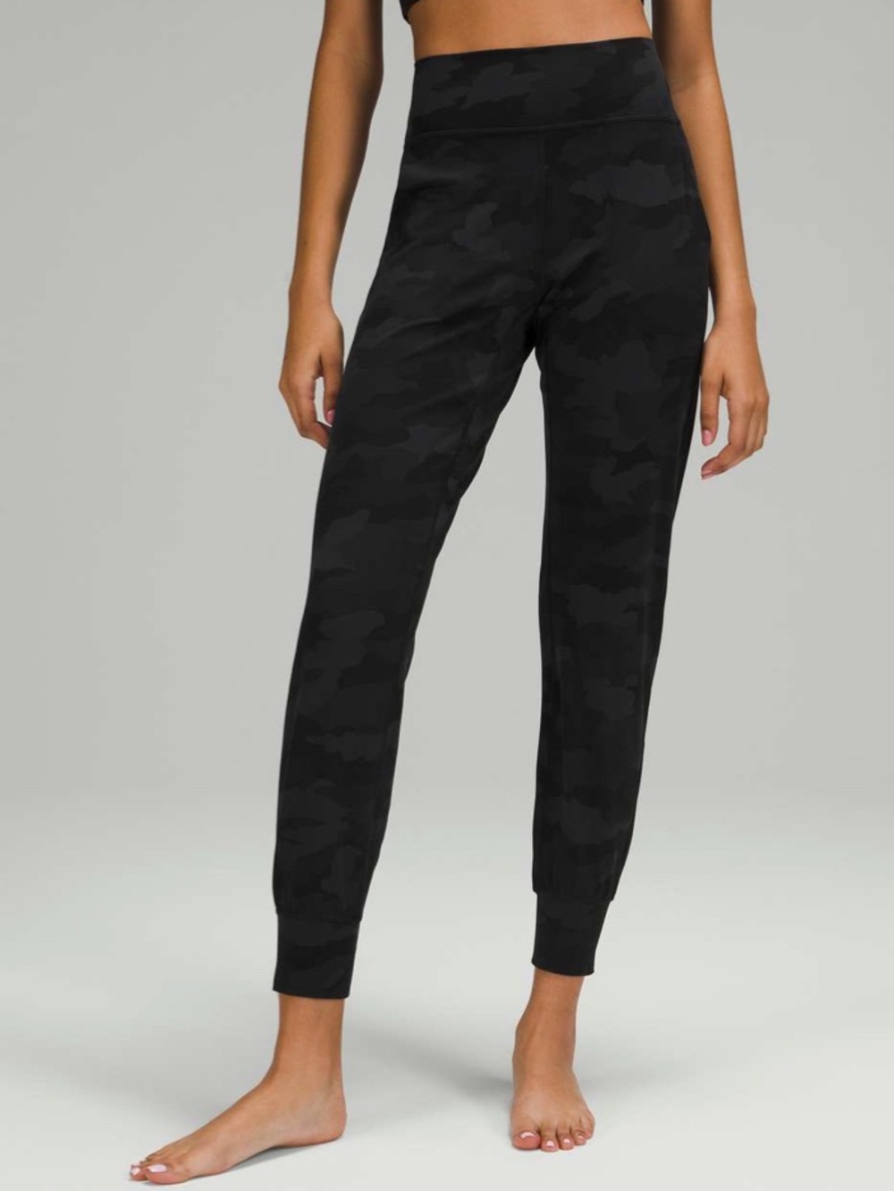 Lululemon Align Jogger 28" deep grey camo. Size 8. Like new!